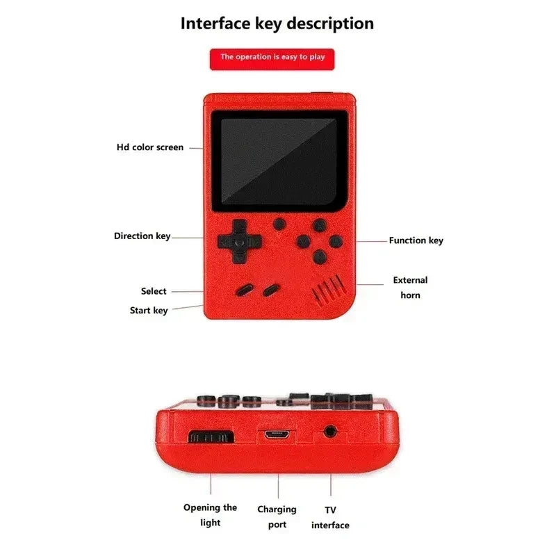 Red Retro Handheld Game Console